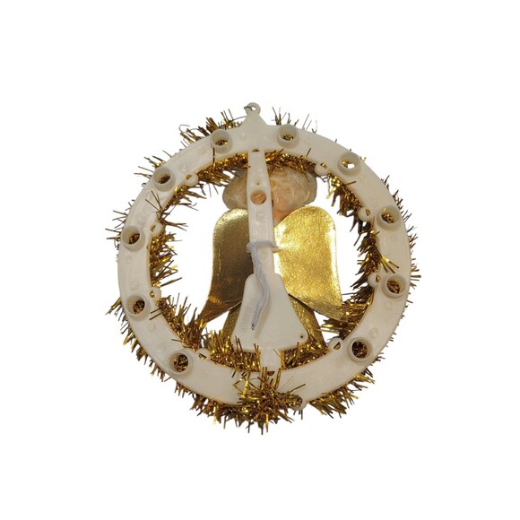 Vintage 7” Halo Angel Lighted Christmas Gold No Lights - Picture 4 of 4